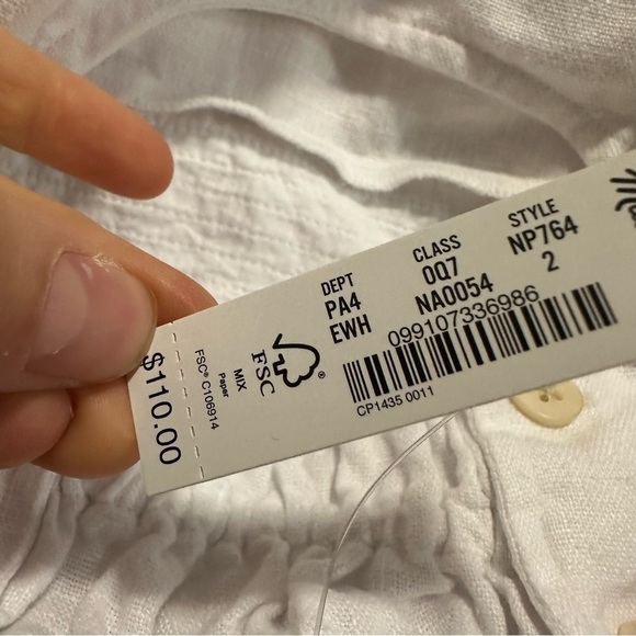 Madewell Square-Neck Mini Dress in 100% Linen - Picture 7 of 8